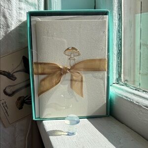 La Petite Presse (Paris Boston) Mushroom Set of Gold Embossed Cards + Envelopes